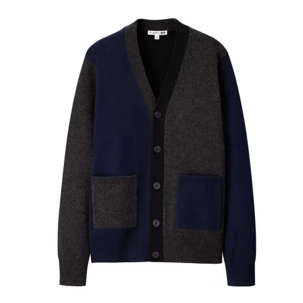 UNIQLO x JW ANDERSON Navy & Grey Cardigan